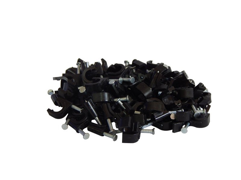Your Cable Store 100 Pack Black / 8mm RG6 Cable Clips - Image 3